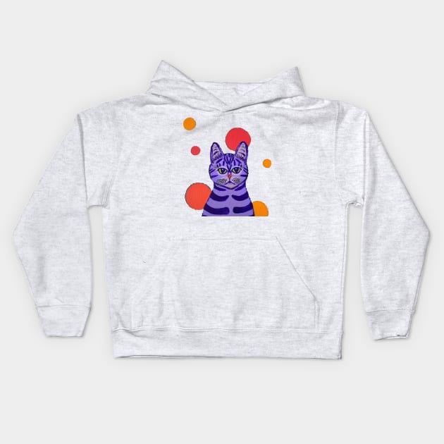 Unimpressed Cat Kids Hoodie by LuvbuzzArt